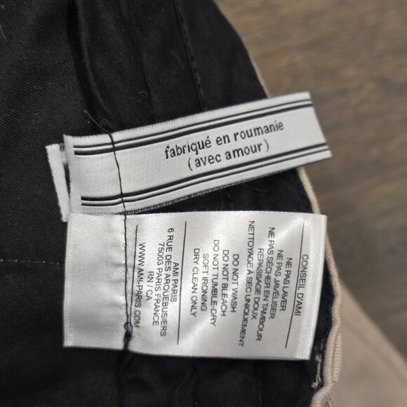 AMI Alexandre Mattiussi Trousers size 38. Cotton / Linen Pants - Picture 10 of 11